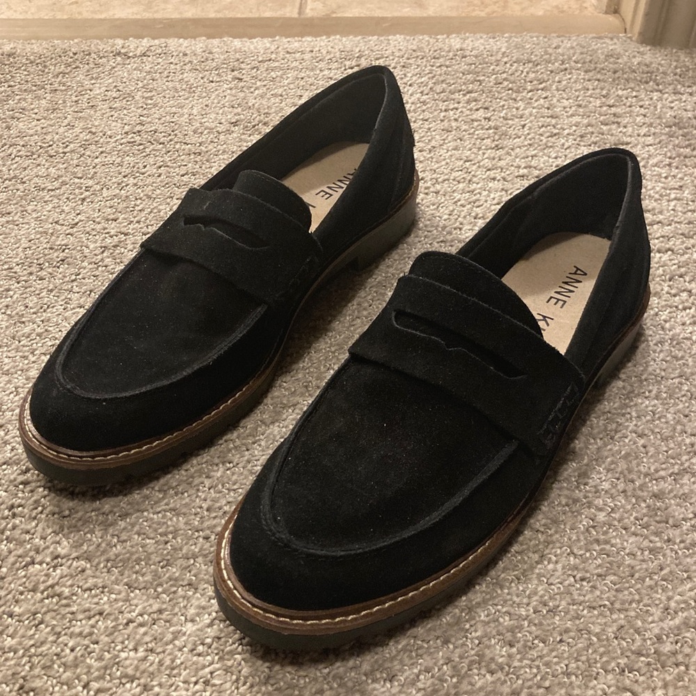 Ann Klein Emmylou black Suede loafer 9.5M